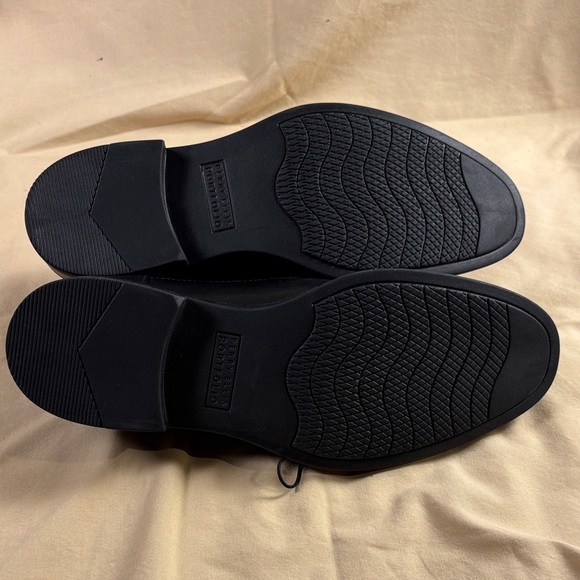 Perry Ellis Portfolio Ultra Foam Men\'s Black Leather Buckle‎ Loafers Dress Shoes